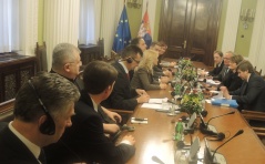 10 March 2015 The representatives of the National Assembly parliamentary groups in meeting with the President of the Parliamentary Assembly of the Council of Europe